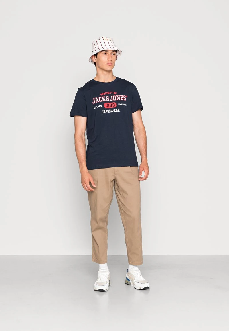 Jack & Jones JJSTAMP TEE CREW NECK 3 PACK - T-Shirt Print - Black/white/navy Blazer 3 Jack & Jones JJSTAMP TEE CREW NECK 3 PACK - T-Shirt Print - Black/white/navy Blazer