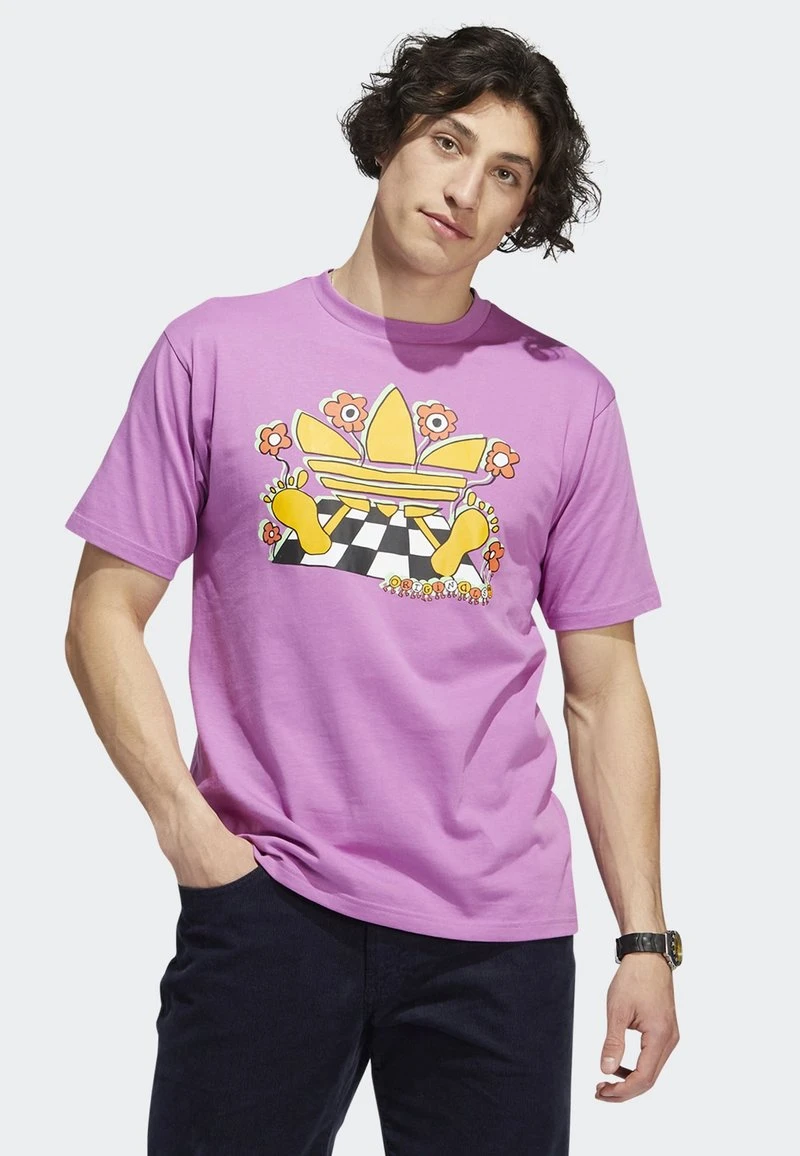 Adidas Originals CARTOON TREFOIL - T-Shirt Print - Purple 3 Adidas Originals CARTOON TREFOIL - T-Shirt Print - Purple