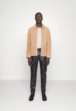 J.Lindeberg JONAH PERFOR - Lederjacke - Tiger Brown -Herrenbekleidung 15384d5b985f4afea89191e77fc32e68