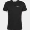 Calvin Klein Jeans CHEST INSTITUTIONAL SLIM TEE - T-Shirt Print - Black -Herrenbekleidung 173cdb98fa6a40dca6d3f8a9df530f6f