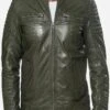 Lederjacke - Khaki 2 Lederjacke - Khaki -Herrenbekleidung 17a0dc4181414c808e7f968bdf9034e1