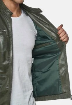 Lederjacke - Khaki 11 Lederjacke - Khaki -Herrenbekleidung 256a5ca96a784ccf903d9afb3d7ea29c
