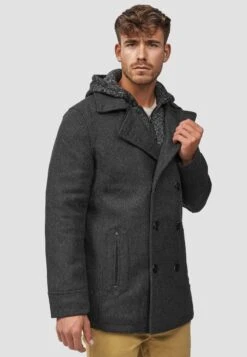 Indicode Jeans Kurzmantel - Black Mix -Herrenbekleidung 2580a85855a3441f983f934227ae834d