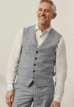 Next BLEND CHECK - Anzugweste - Mid Grey