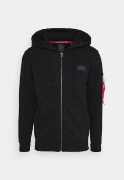 Alpha Industries BACK PRINT ZIP HOODY - Sweatjacke - Black -Herrenbekleidung 2620ff6e45464a92b9f9555d0211dde4