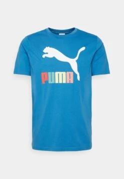 Puma CLASSICS LOGO INTEREST TEE - T-Shirt Print - Vallarta Blue -Herrenbekleidung 265fa942a0814d07b547294980892aed
