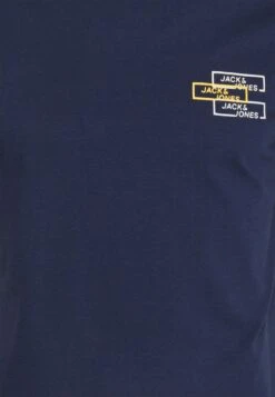 Jack & Jones JCOSPACE LOGO CREW NECK - T-Shirt Print - Navy Blazer -Herrenbekleidung 287755b42ab646a884c304493f7f559a