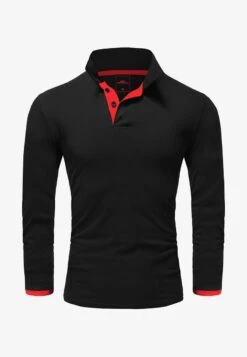 CHARLOTTE - Poloshirt - Bordeaux Schwarz -Herrenbekleidung 28b1be4d0c3145c995ae3c3ef1e9fb0d