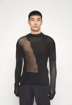 032c TRANSPARENT TURTLENECK - Strickpullover - Black -Herrenbekleidung 34adc031b5db41d09ce748ccb42efc7c