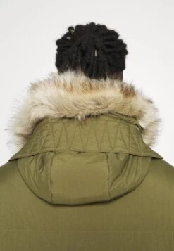 Adidas Originals PUFF LONG - Daunenmantel - Focus Olive -Herrenbekleidung 37fe32e9a49e4010897cff769141565a