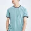 DeFacto REGULAR FIT - T-Shirt Basic - Green