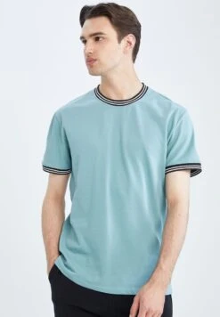 DeFacto REGULAR FIT - T-Shirt Basic - Green