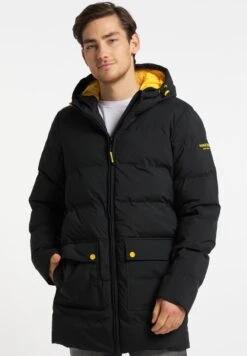 HOMEBASE EISSEGLER - Wintermantel - Schwarz Gelb -Herrenbekleidung 3e3b9d8282f348589819dc6a18178646 1