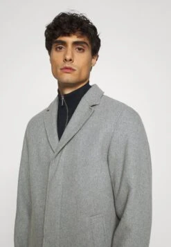 Selected Homme SLHHAGEN COAT - Klassischer Mantel - Grey Melange -Herrenbekleidung 3e9681f144424f4e839c6d4620bd435a