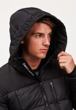 GRAYSON LONGLINE PUFFER JACKET - Wintermantel - Jet Black -Herrenbekleidung 41fd6220cb3147f182cfb6ca2da8effb