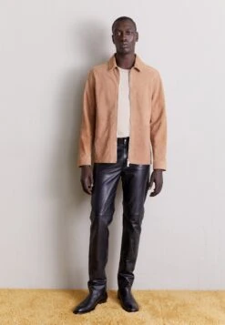 J.Lindeberg JONAH PERFOR - Lederjacke - Tiger Brown -Herrenbekleidung 42ae7d6dc6c54d81836721b57d9b2fa4