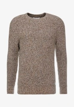 Pier One MULTICOLOUR HALF CARDIGAN JUMPER - Strickpullover - Mottled Dark Yellow -Herrenbekleidung 43d052bb50e448ea97efd06449ca54d1