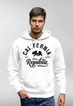 CALIFORNIA REPUBLIC NEVERL - Kapuzenpullover - Weiß -Herrenbekleidung 44af70b1ca604033a9802b1f0b255a6f 1