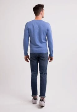 V-AUSSCHNITT - Strickpullover - Azurblau -Herrenbekleidung 48f19b1059a2480ea02377fbdddf9603