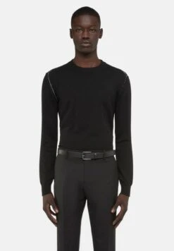 Trussardi ROUNDNECK - Strickpullover - Black -Herrenbekleidung 4bc13b3b8b5b45ba8ffbab2be9f4b0f7 1