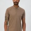 RAGLAN MELANGE - Poloshirt - Dessert Brown -Herrenbekleidung 55fef84604f54d70aba5edfefc066804