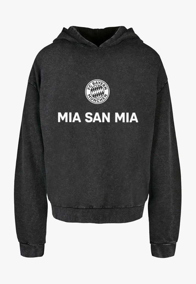 MIA SAN MIA LOGO ACID WASHED OVERSIZED - Kapuzenpullover - Black 3 MIA SAN MIA LOGO ACID WASHED OVERSIZED - Kapuzenpullover - Black