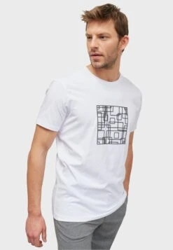 FIGURED - T-Shirt Print - White -Herrenbekleidung 61f440ac42d64beabe4ac0a69e98458f 1