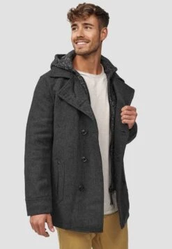 Indicode Jeans Kurzmantel - Black Mix -Herrenbekleidung 67778307a3e04aa0bd3b38bc491c56df