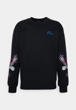 Evisu EAGLE CREWNECK - Sweatshirt - Black -Herrenbekleidung 68407b2a597742a78674e2f6cdf88ab4