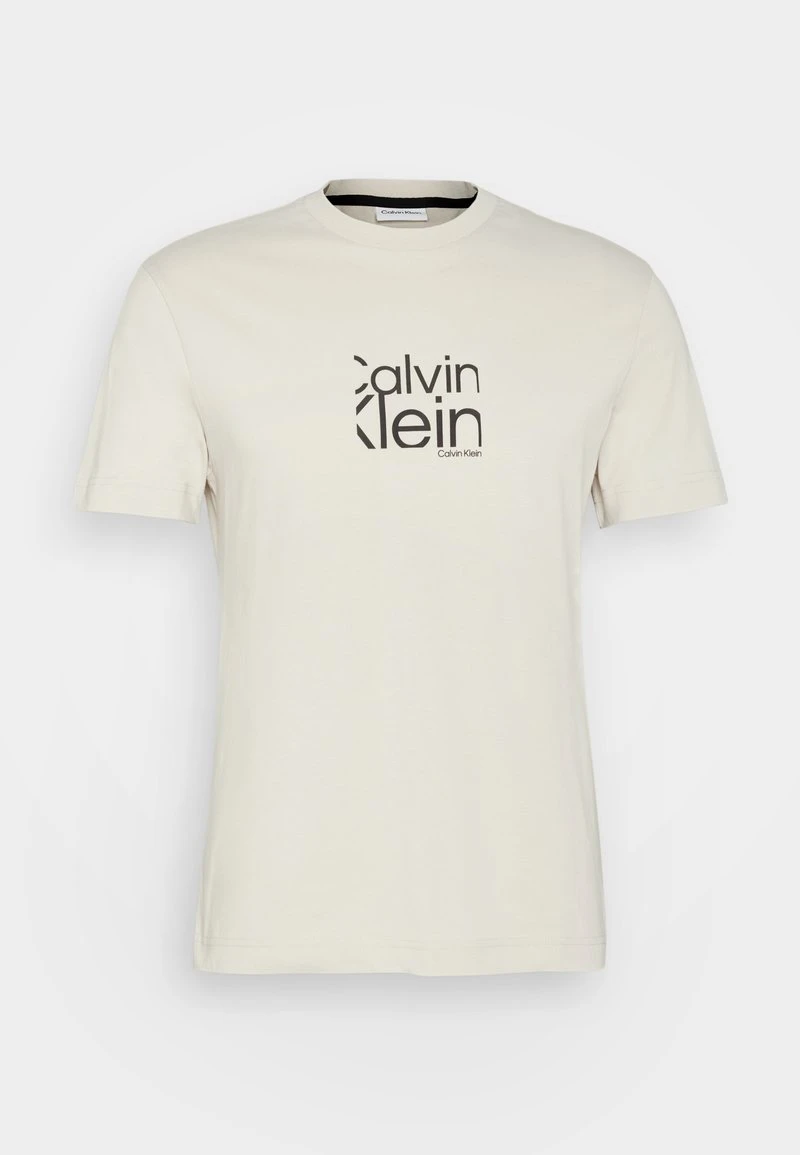 Calvin Klein MATTE FRONT LOGO - T-Shirt Print - Stony Beige 7 Calvin Klein MATTE FRONT LOGO - T-Shirt Print - Stony Beige – Bild 5