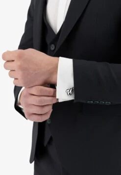 BUCHSTABE W - 1-TEILIG - Manschettenknopf - Silber -Herrenbekleidung 6b26c772e0894a3c822808530eaf4687 1