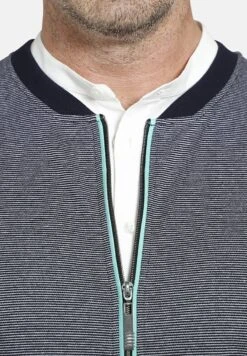 DUKE MELVYN - Sweatjacke - Dunkelblau Gestreift -Herrenbekleidung 6bf85e8baff54c0bbc515a9d2265d96d