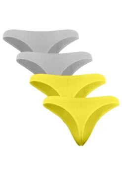 4ER PACK HERREN STRING TANGA ENG ANLIEGEND STRETCH - Slip - Grau/gelb -Herrenbekleidung 6c8e5632bf484c2eb08aa9f32d6a0944
