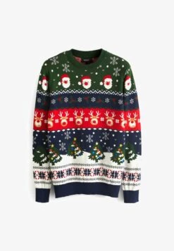 Next CHRISTMAS STANDARD - Strickpullover - Green -Herrenbekleidung 6d8478eef71547f28ba55f0ca73cf1a5