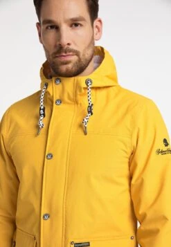 SCHMUDDELWEDDA HALEE - Regenjacke / Wasserabweisende Jacke - Sonnengelb Melange -Herrenbekleidung 7889f8d1f2a64345aa8cc1bfd977386e
