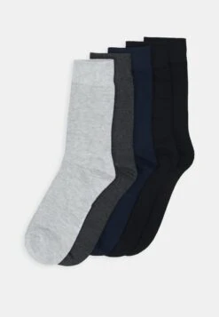 Jack & Jones JACBASIC 5 PACK - Socken - Black/navy Blazer/dark Grey Melange/light Grey Melange