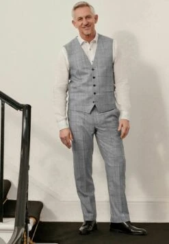 Next BLEND CHECK - Anzugweste - Mid Grey -Herrenbekleidung 810a44ef2c33486288ad1e2669ba733a