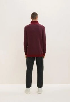 Tom Tailor Strickpullover - Burgundy Melange Structure 10 Tom Tailor Strickpullover - Burgundy Melange Structure -Herrenbekleidung 887db1129d954dbf952e6f82e6f650b2