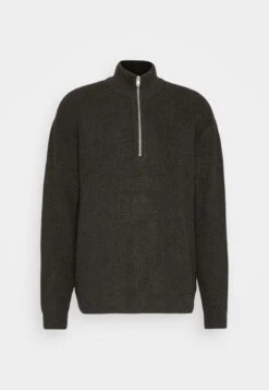 Abercrombie & Fitch HALF ZIP SWEATER - Strickpullover - Green -Herrenbekleidung 89a73a89ed8a4d1abd1c7ad5e7666d19