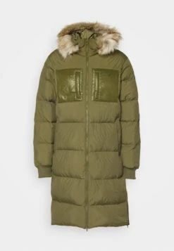 Adidas Originals PUFF LONG - Daunenmantel - Focus Olive -Herrenbekleidung 92e9acf4f81548ae8114312195fbcd87