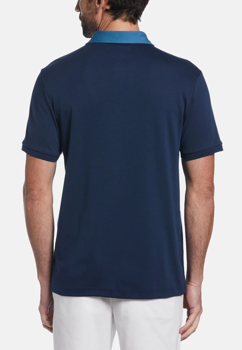 Original Penguin INTERLOCK STRIPED - Poloshirt - Dress Blues 4 Original Penguin INTERLOCK STRIPED - Poloshirt - Dress Blues – Bild 2