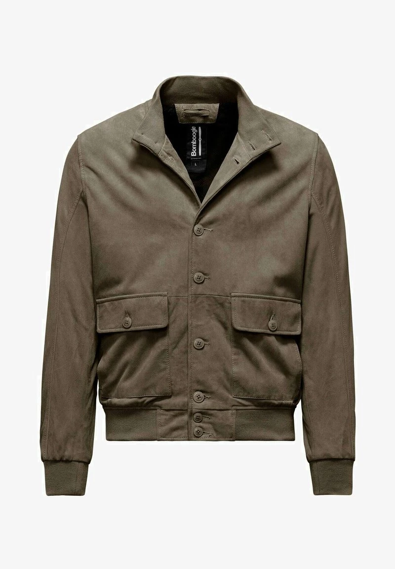 BOMBOOGIE WALT - Lederjacke - Stone Grey 3 BOMBOOGIE WALT - Lederjacke - Stone Grey