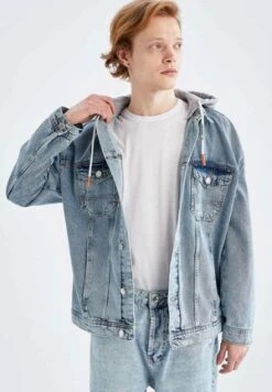 DeFacto OVERSIZE FIT - Jeansjacke - Blue -Herrenbekleidung 96846b0210ff49d9bbd4940e3ce116a7