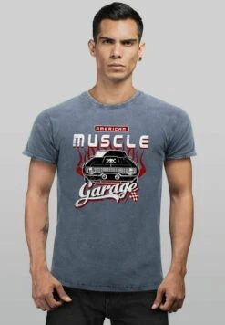 COOLES ANGESAGTES VINTAGE RETRO COOLES ANGESAGTES VINTAGE SHIRT RETRO AMERICAN MUAMERICAN MU - T-Shirt Print - Blau -Herrenbekleidung 9bdf034ffffb46c7942f925cf89f45fa 1