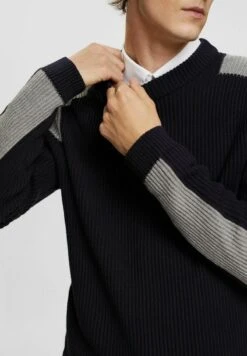 ESPRIT COLORBLOCKING - Strickpullover - Navy -Herrenbekleidung a376477a05cc4449a5fc6c1a35b41e22