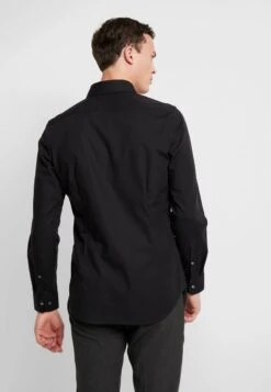 Seidensticker SLIM FIT SPREAD KENT PATCH - Businesshemd - Black -Herrenbekleidung a40fbca947a341e88e9595840d1800c2