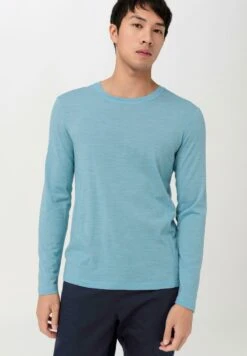 AUS BIO-MERINOWOLLE - Langarmshirt - Azurblau 13 AUS BIO-MERINOWOLLE - Langarmshirt - Azurblau -Herrenbekleidung a6f076c6c51f409caa256aef90ccb64a 1