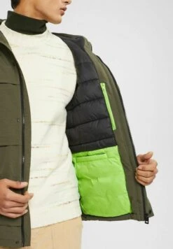 Edc By Esprit OUTDOOR - Wintermantel - Dark Khaki -Herrenbekleidung aabf8eafb010497f822f1ef37d6efc54