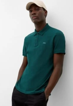 S.Oliver À LOGO BRODÉ - Poloshirt - Tannengrün