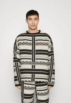 Strickpullover - Black/white